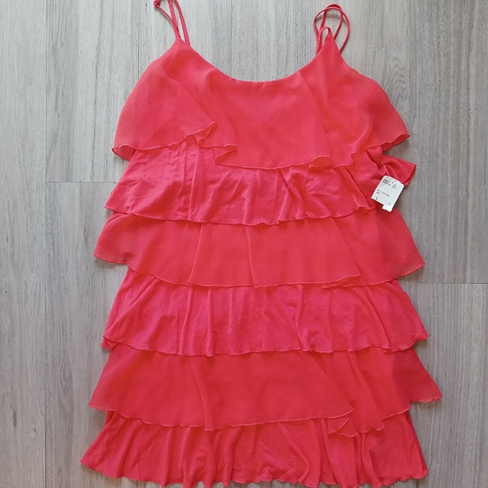 NWT Forever 21 Ruffles Dress with Spaghetti Straps